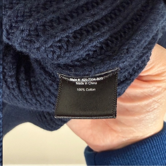 Jenni Kayne Men's Cotton Fisherman in Navy - Picture 7 of 8